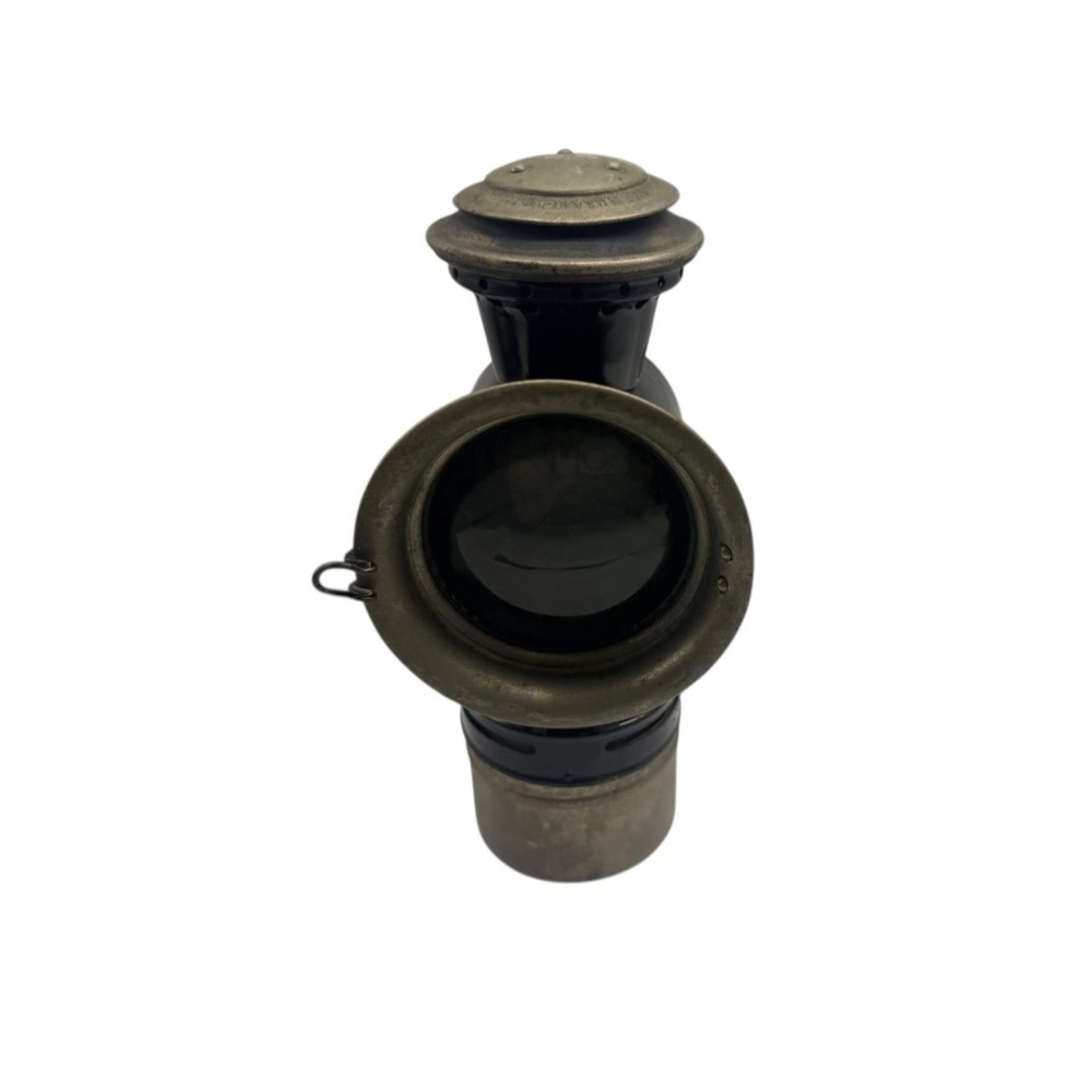 Vintage Old Sol Miner's Lamp Made in USA Bridgeport Conn Industrial Metal Light